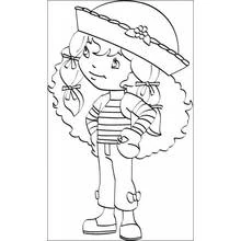 Coloriage Fraisinette avec ses grandes boucles et son chapeau