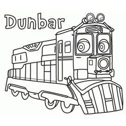 Coloriage Dunbar la locomotive de Chuggington