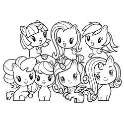 Coloriage Cutie Mark Crew réunies en groupe