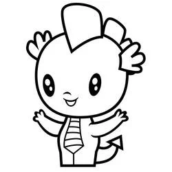 Coloriage Spike le bébé dragon qui salue