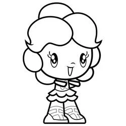 Coloriage Pinkie Pie en fillette chibi aux cheveux bouclés