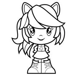 Coloriage Rainbow Dash chibi Equestria Girls