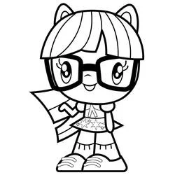 Coloriage Twilight Sparkle avec lunettes et écharpe