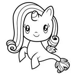 Coloriage Rarity le petit poney mignon