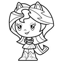 Coloriage Cutie Mark Crew fillette avec oreilles de poney