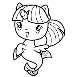 Coloriage Twilight Sparkle façon chibi pony