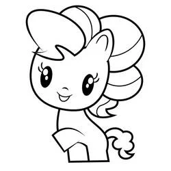 Coloriage Pinkie Pie souriante à la crinière bouclée