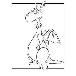Coloriage Toufy le dragon debout