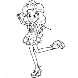 Coloriage Pinkie Pie qui danse joyeusement