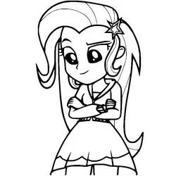 Coloriage Equestria Girls avec les bras croisés