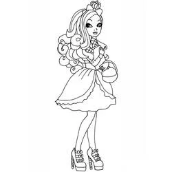 Coloriage Apple White avec un petit panier