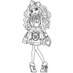 Coloriage Blondie Locks en pose avec ses cheveux bouclés