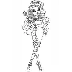 Coloriage Briar Beauty posant avec une fleur