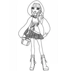Coloriage Cerise Hood dans sa tenue signature
