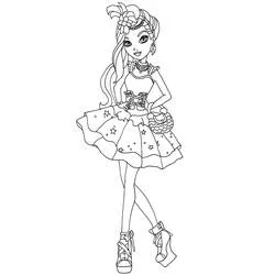 Coloriage Duchess Swan posant en robe à plumes