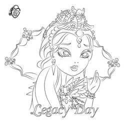 Coloriage Ever After High princesse pour Legacy Day