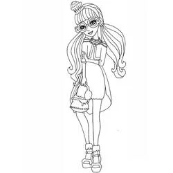 Coloriage Ginger Breadhouse en tenue élégante