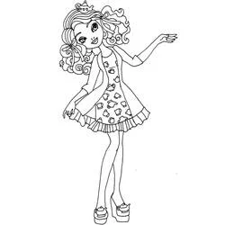 Coloriage Madeline Hatter en pose élégante