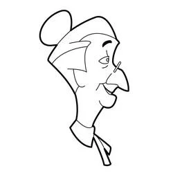 Coloriage Mademoiselle Adélaïde de Foot 2 Rue en profil