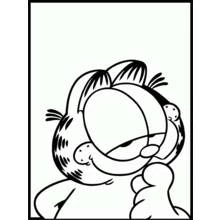 Coloriage Garfield en gros plan