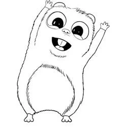 Coloriage Lemming levant les deux bras joyeusement Coloriage Lemming levant les deux bras joyeusement
