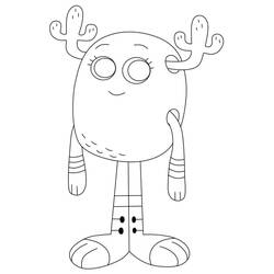 Coloriage Penny de Gumball souriante Coloriage Penny de Gumball souriante