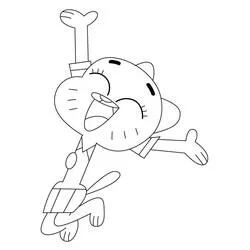 Coloriage Nicole Watterson sautant joyeusement Coloriage Nicole Watterson sautant joyeusement