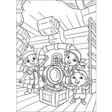 Coloriage Jake et ses amis avec un scaphandre