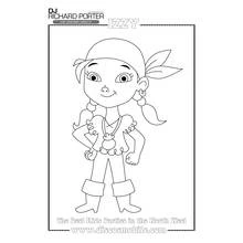 Coloriage Izzy debout les mains sur les hanches