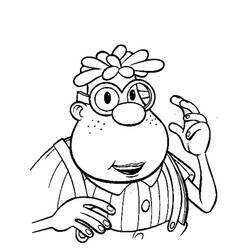Coloriage Le père de Jimmy Neutron avec de grosses lunettes