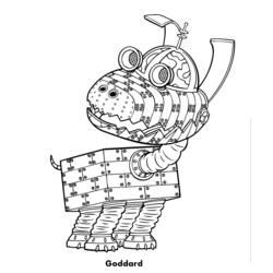 Coloriage Goddard le chien robot debout