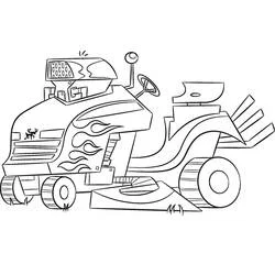 Coloriage Johnny Test sur un scooter futuriste propulsé par fusée
