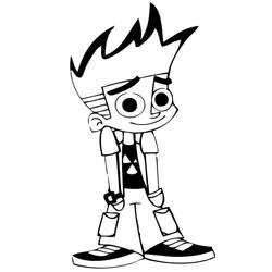 Coloriage Johnny Test les mains dans les poches