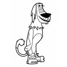 Coloriage Dukey le chien debout sur deux pattes