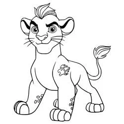 Coloriage Kion debout fièrement