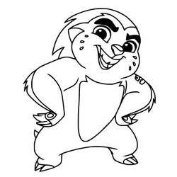 Coloriage Bunga debout les mains sur les hanches