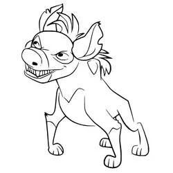 Coloriage Cheezi la hyène souriante