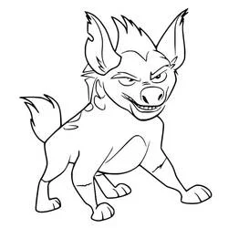 Coloriage Janja debout avec un sourire narquois
