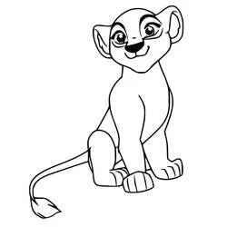Coloriage Kiara assise tranquillement