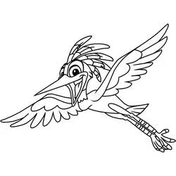Coloriage Ono en plein vol, ailes déployées