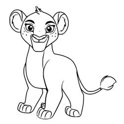 Coloriage Tiifu le lionceau souriant
