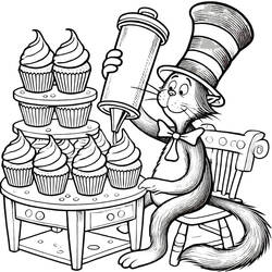 Le Chat Chapeauté - Coloriages gratuits à imprimer