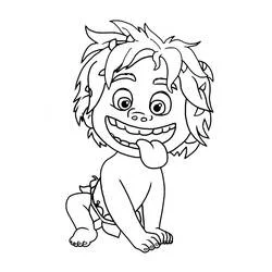Coloriage Spot souriant la langue tirée