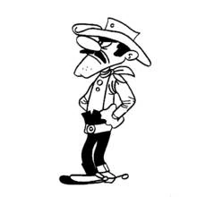 Coloriage Les Dalton en posture de cowboy
