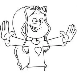 Coloriage Marine des Sisters les bras grand ouverts
