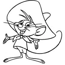 Coloriage Speedy Gonzales avec son grand sombrero