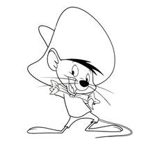 Coloriage Speedy Gonzales en pleine pose