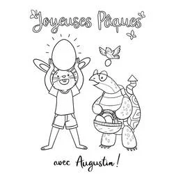 Coloriage Loup Auzou et amis pour Pâques Coloriage Loup Auzou et amis pour Pâques