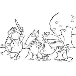 Coloriage Loup Auzou et ses amis déguisés Coloriage Loup Auzou et ses amis déguisés