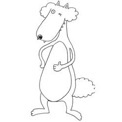 Coloriage Loup Auzou debout sur deux pattes Coloriage Loup Auzou debout sur deux pattes